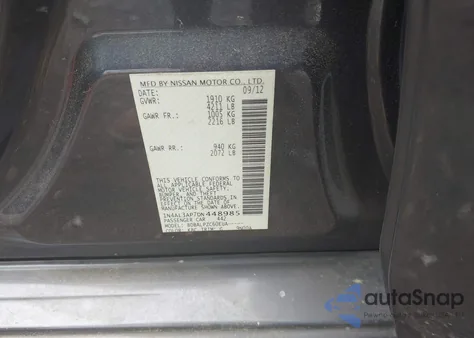 2013 Nissan Altima 2.5 from USA, damaged, VIN 1N4AL3AP7DN448985